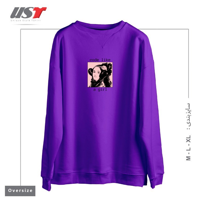 سوییشرت اورسایز طرح ADA LOVELACE - GIRL CODE