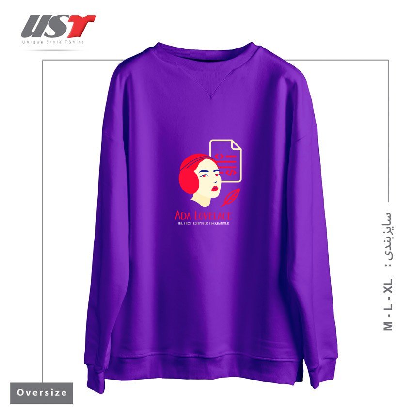 سوییشرت اورسایز طرح ADA LOVELACE