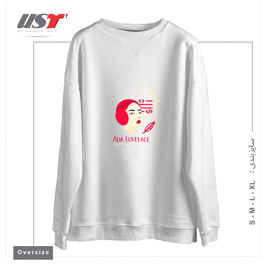 سوییشرت اورسایز طرح ADA LOVELACE