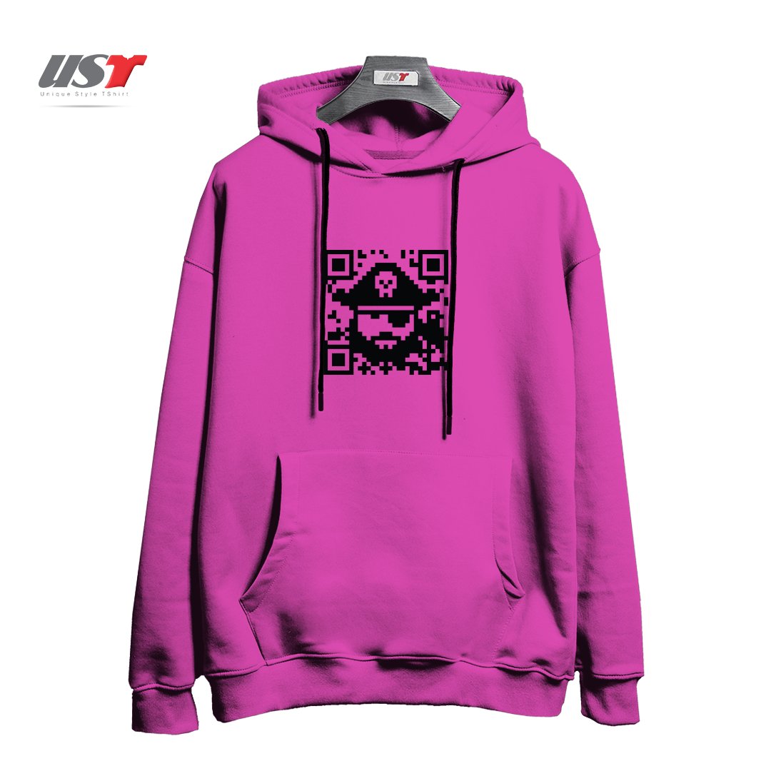 طرح ARRRGMENTED REALITY هودی اورسایزرنگ صورتی