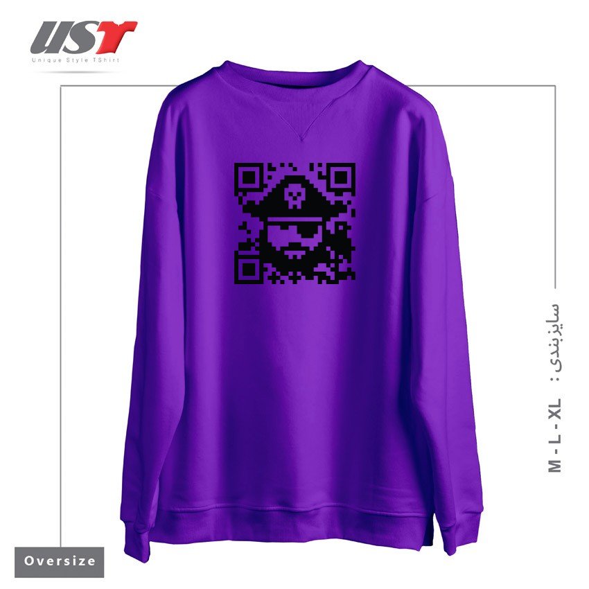 سوییشرت اورسایز طرح ARRRGMENTED REALITY