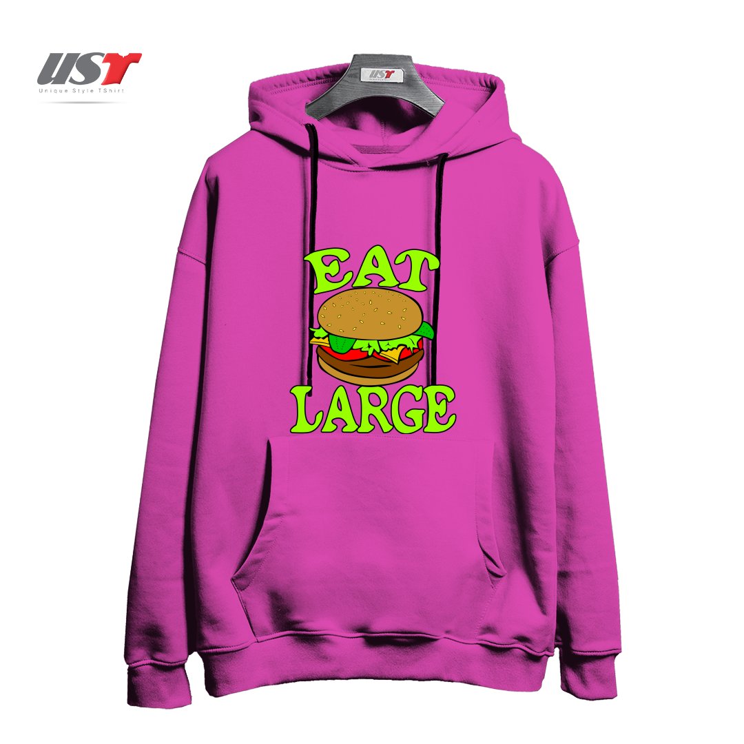 هودی اورسایز طرح GYM WORKOUT FITNESS BULKING BODYBUILDING MOTIVATIONAL EAT LARGE