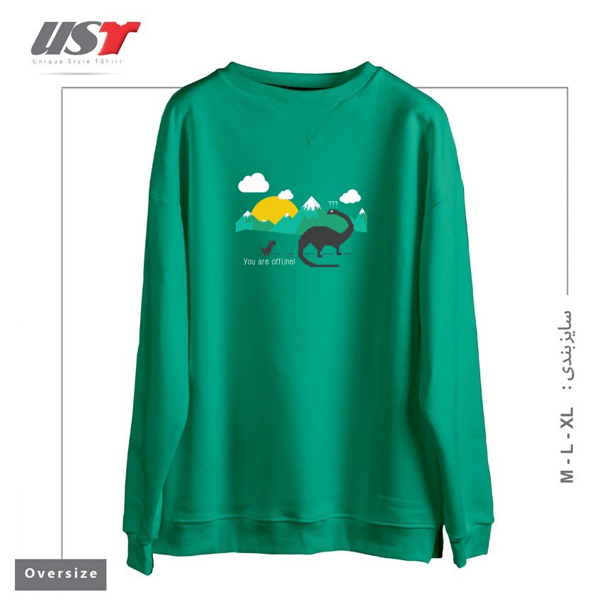 سوییشرت اورسایز طرح C-REX