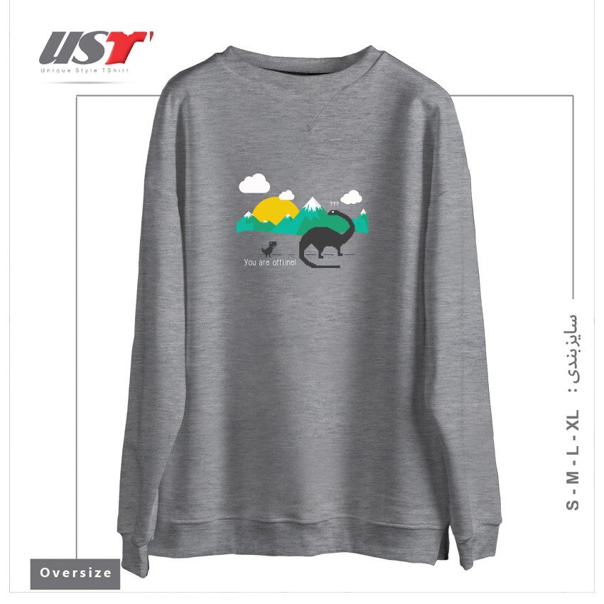 سوییشرت اورسایز طرح C-REX