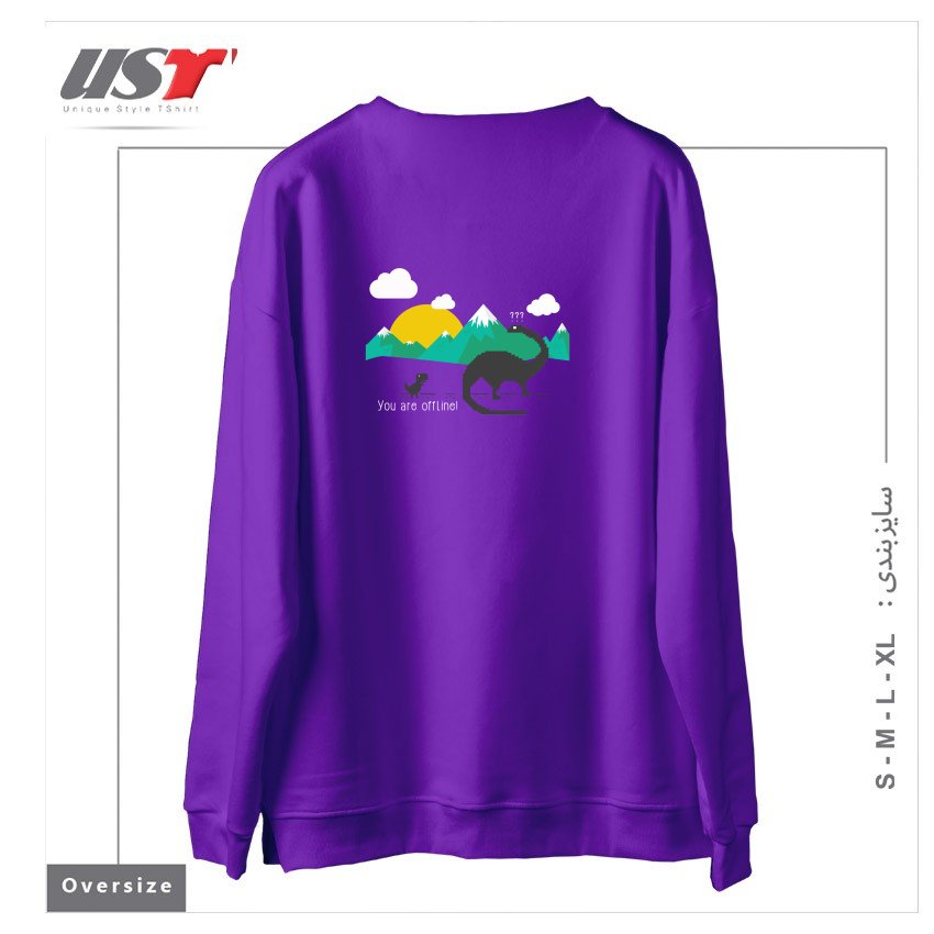 طرح C-REX سوییشرت اورسایزرنگ بنفش