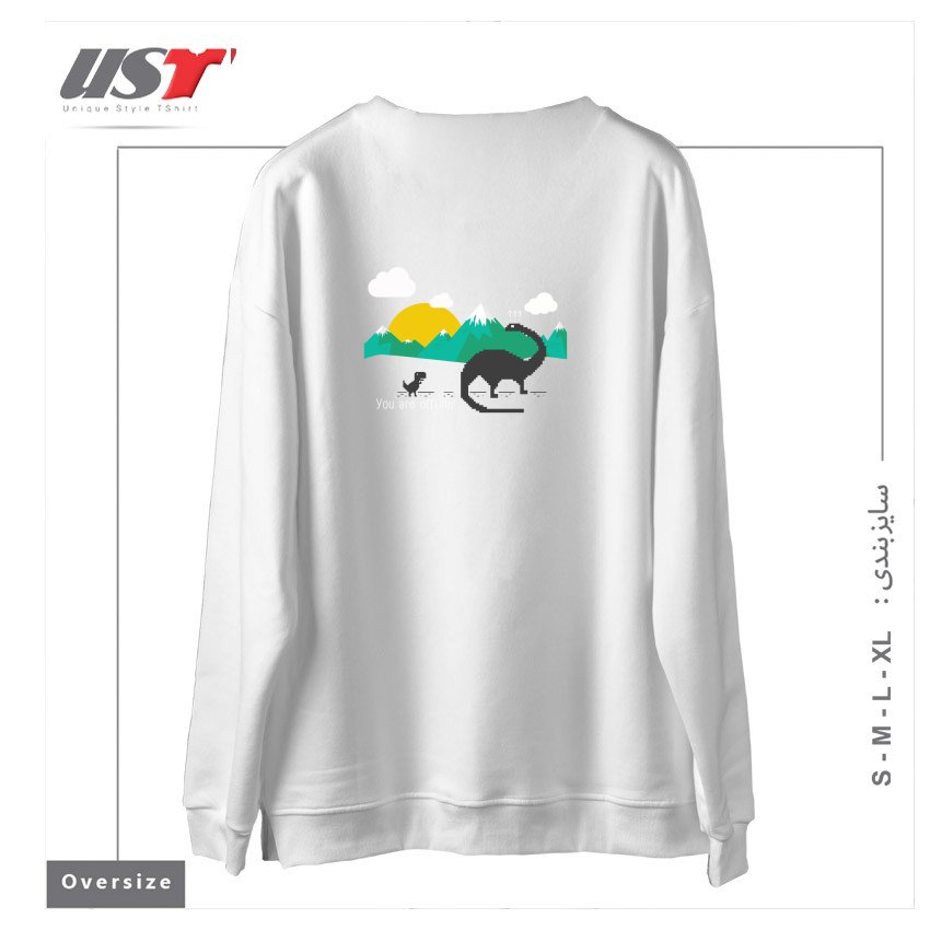 طرح C-REX سوییشرت اورسایزرنگ سفید