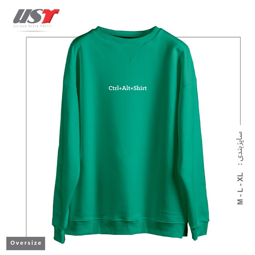 سوییشرت اورسایز طرح CTRL+ALT+SHIRT [LINE]