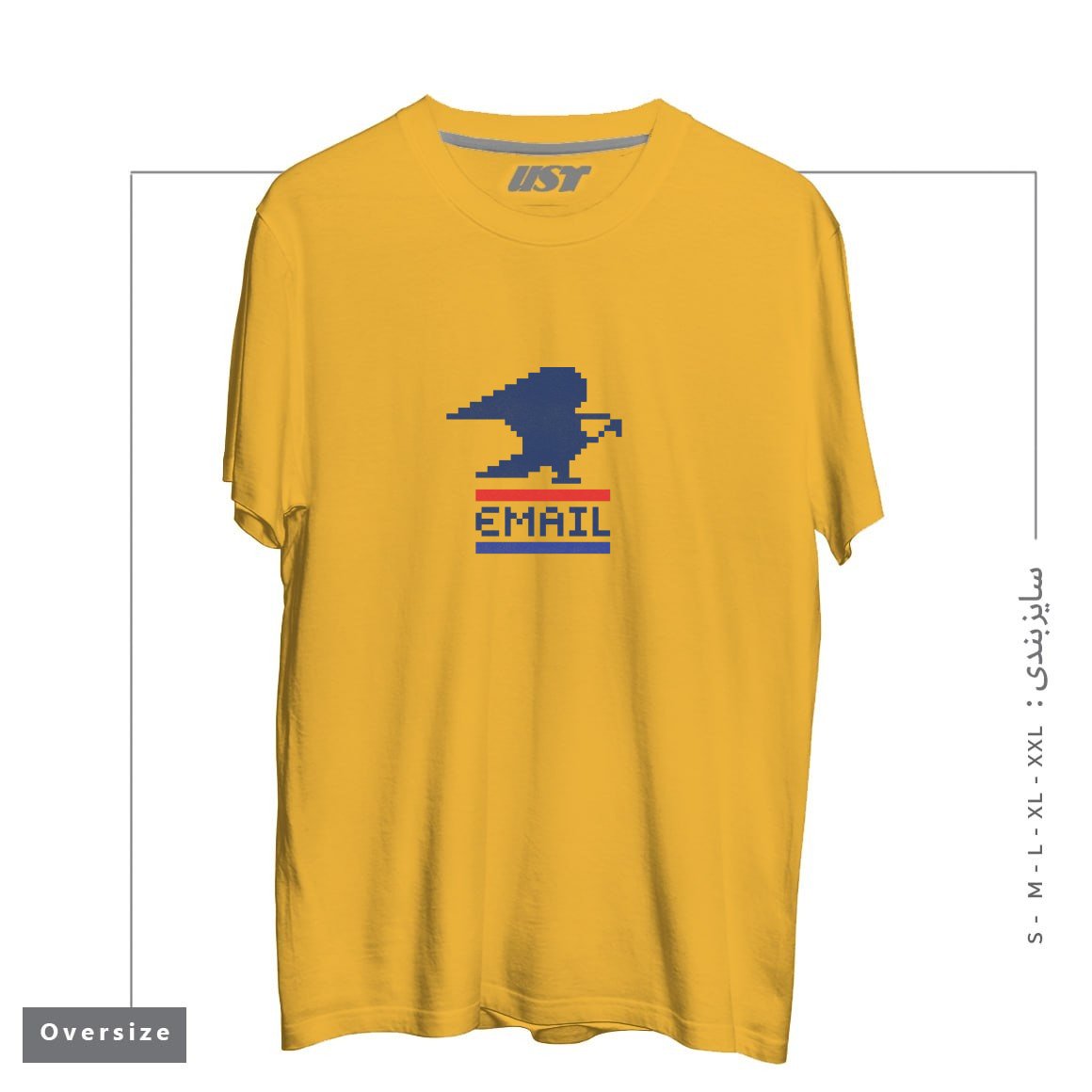 تیشرت اورسایز طرح EMAIL