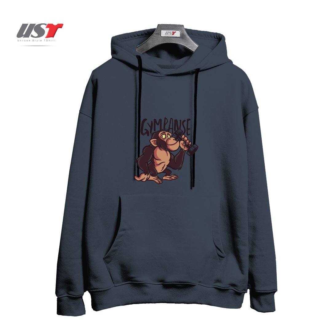 طرح GYMPANZEE هودی اورسایزرنگ دودی