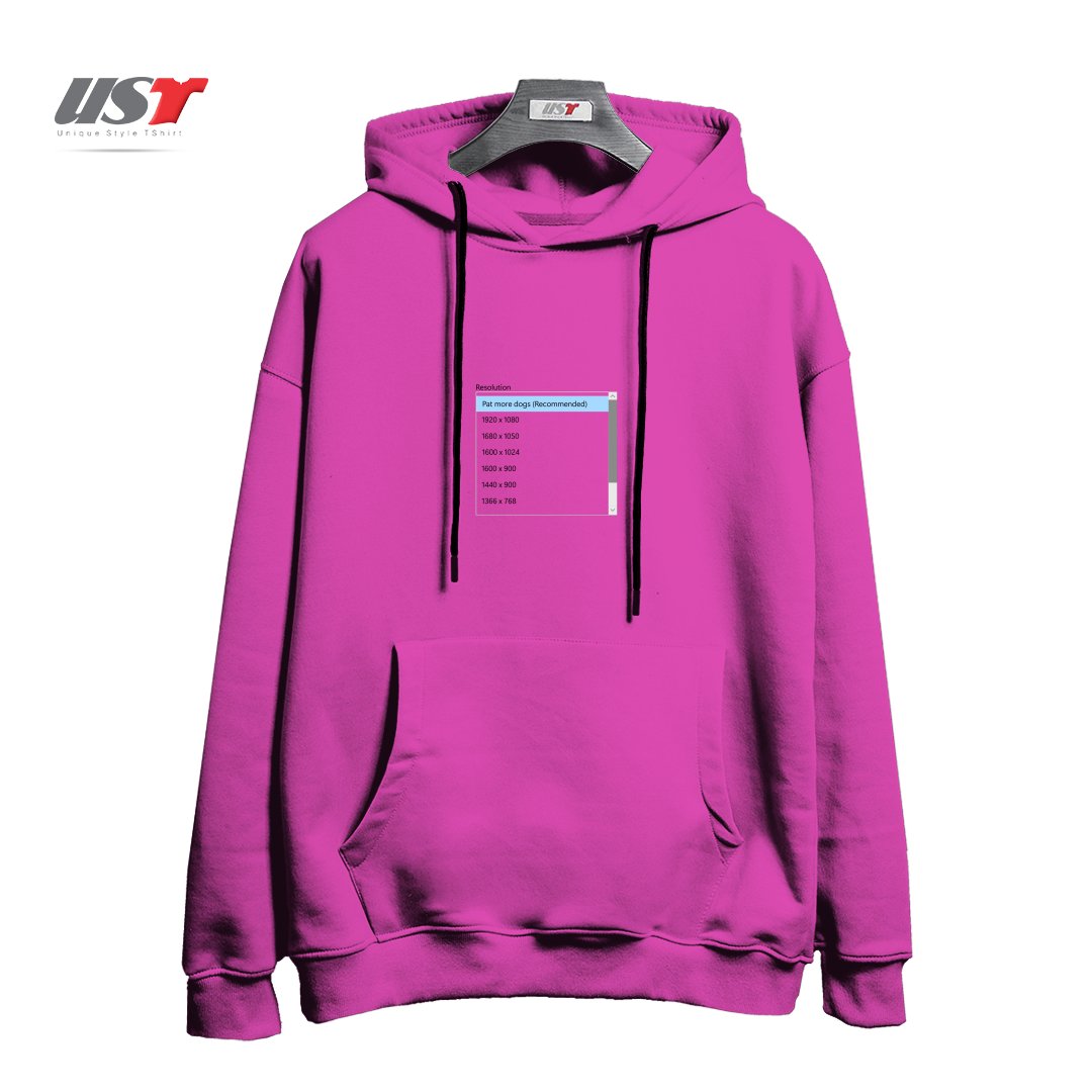 طرح EVERY DAY RESOLUTION هودی اورسایزرنگ صورتی