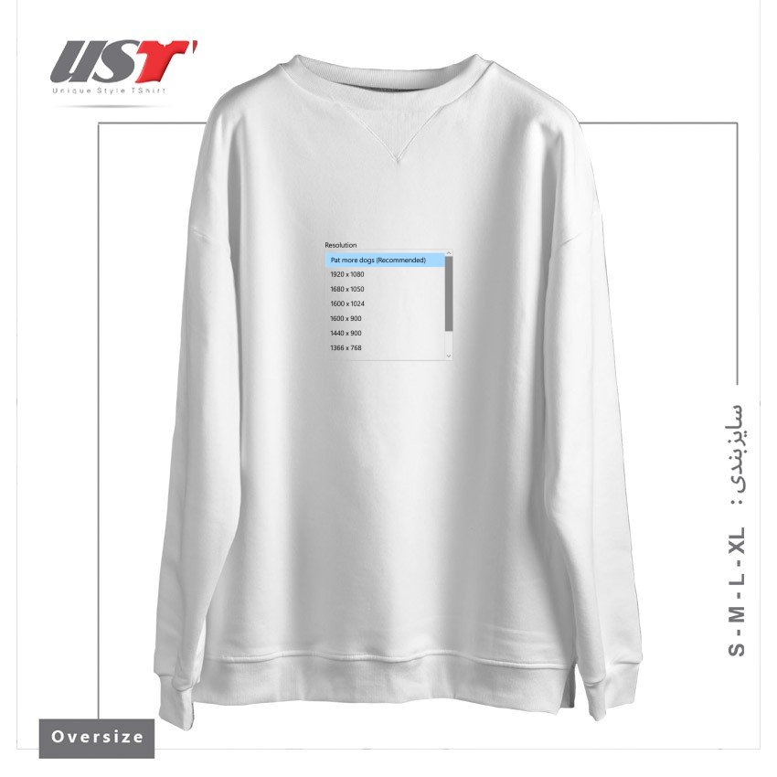 سوییشرت اورسایز طرح EVERY DAY RESOLUTION