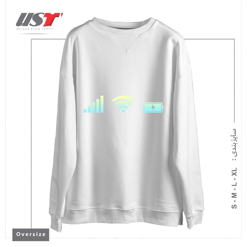 سوییشرت اورسایز طرح FULL BARS