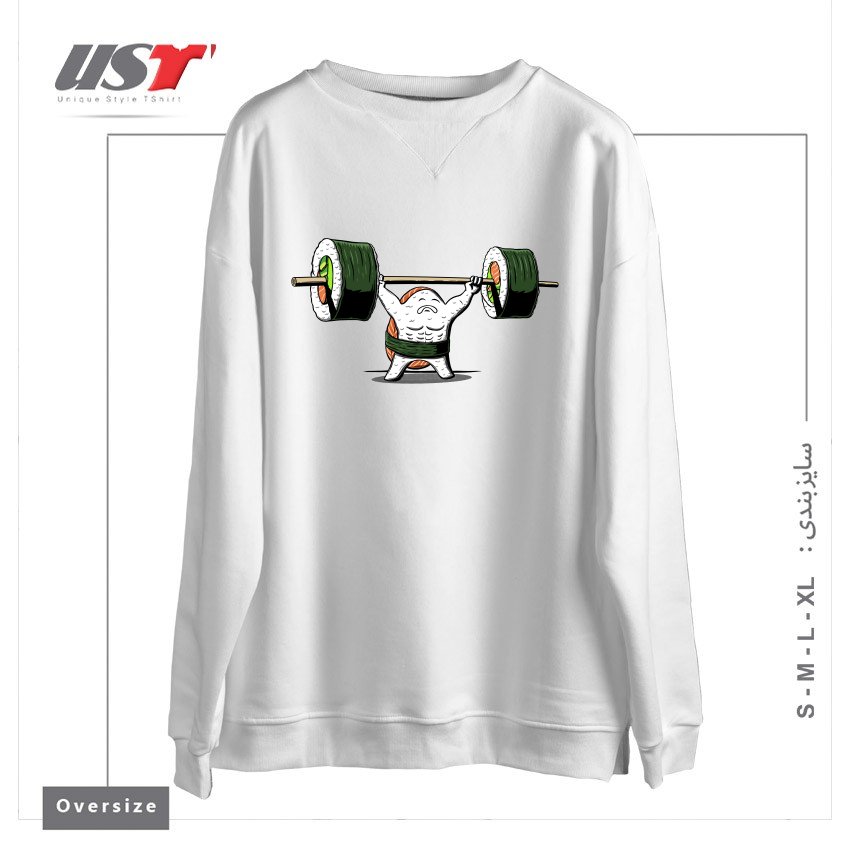 سوییشرت اورسایز طرح HEALTHY FOOD