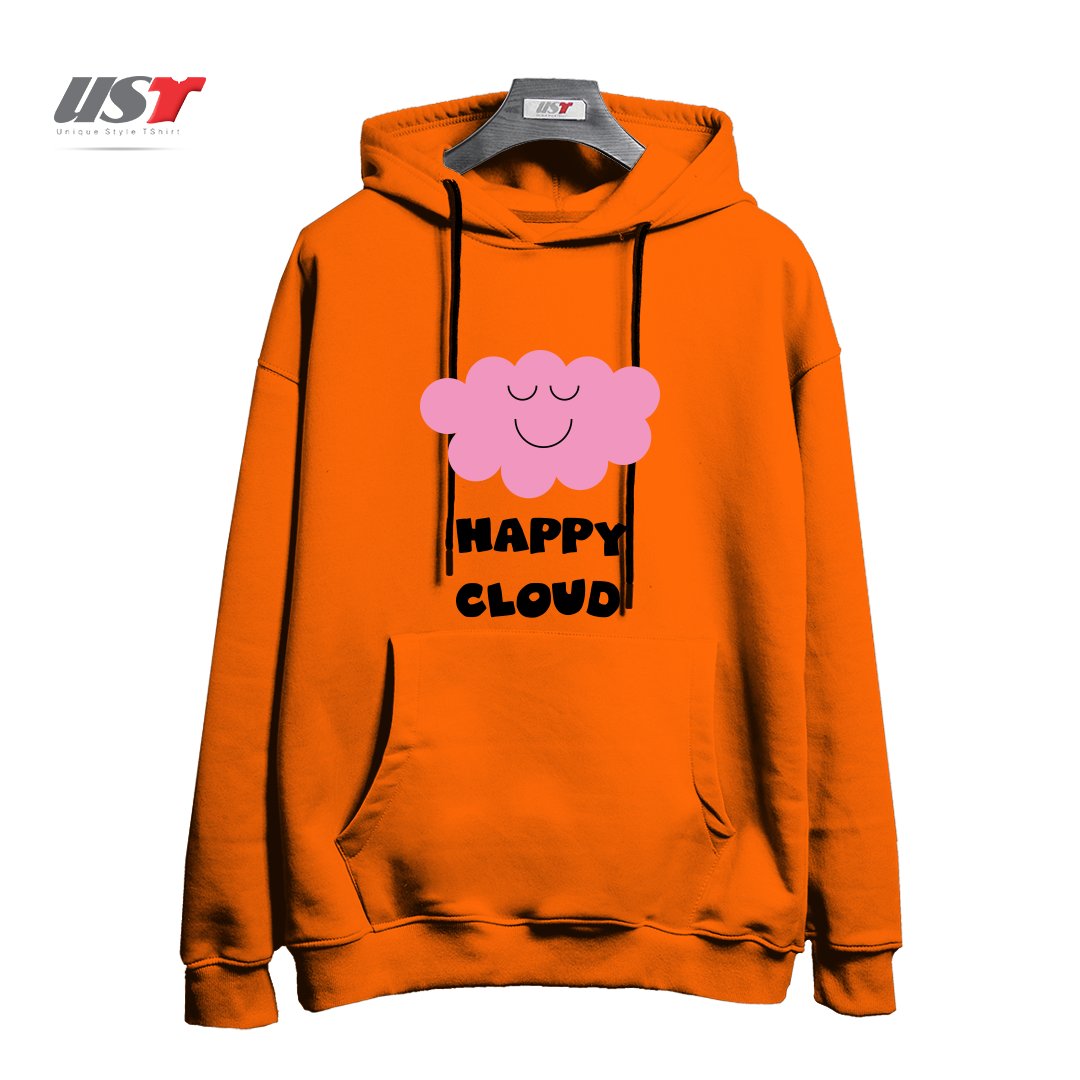 هودی اورسایز طرح HAPPY CLOUD (PINK)