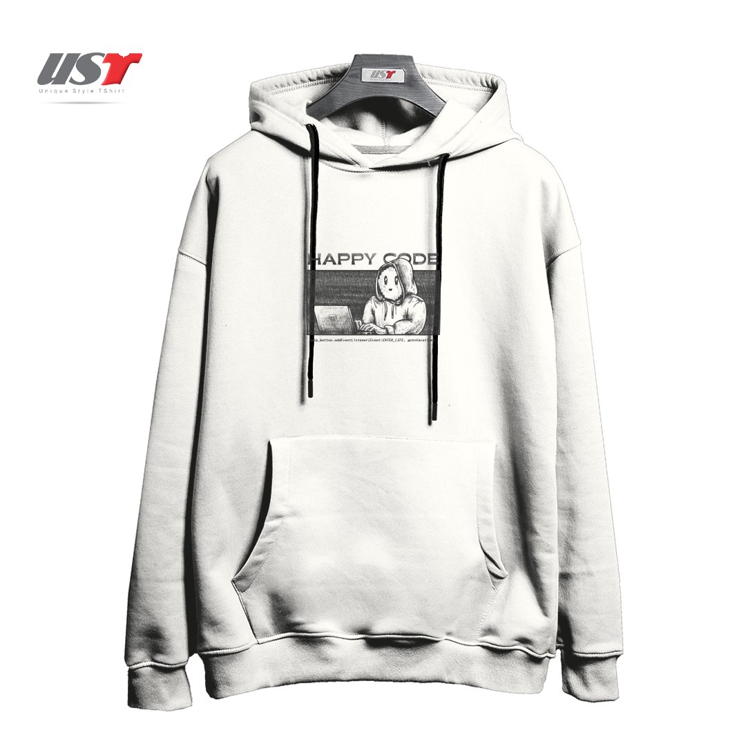 هودی اورسایز طرح HAPPY CODE
