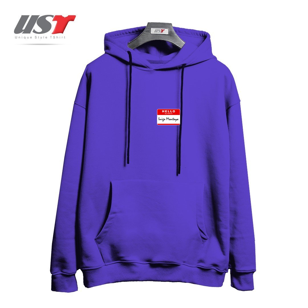 هودی اورسایز طرح HELLO MY NAME IS INIGO MONTOYA