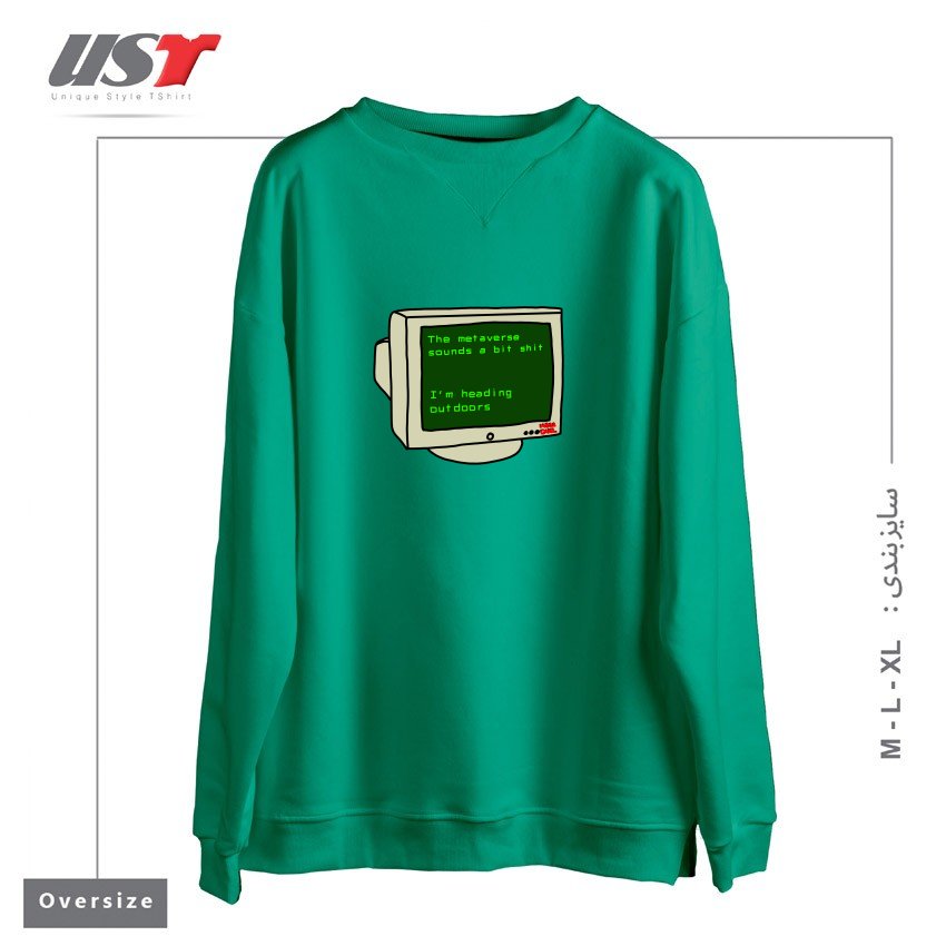 سوییشرت اورسایز طرح REAL LIFE