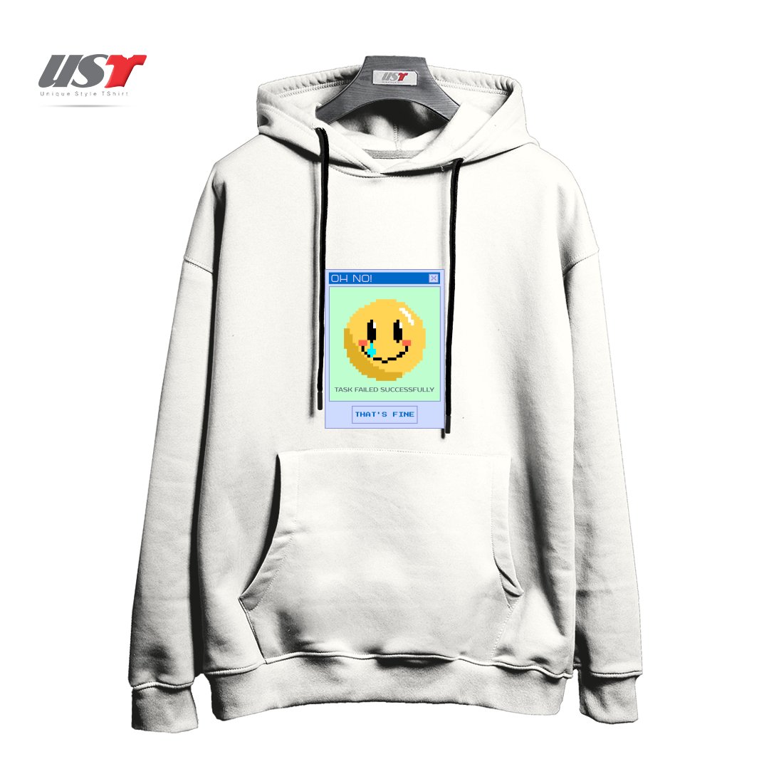 طرح TASK FAILED SUCCESSFULLY - THAT'S FINE هودی اورسایزرنگ سفید