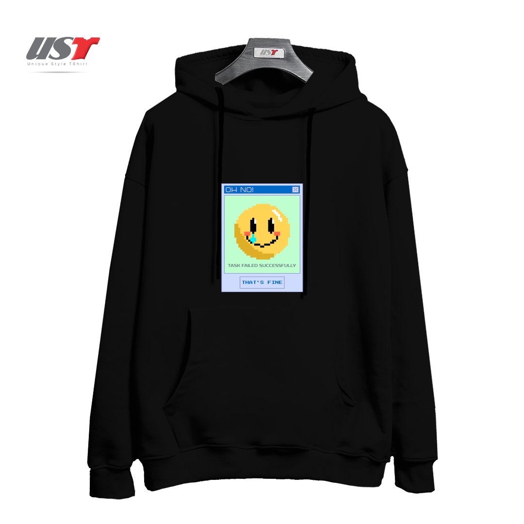 طرح TASK FAILED SUCCESSFULLY - THAT'S FINE هودی اورسایزرنگ مشکی