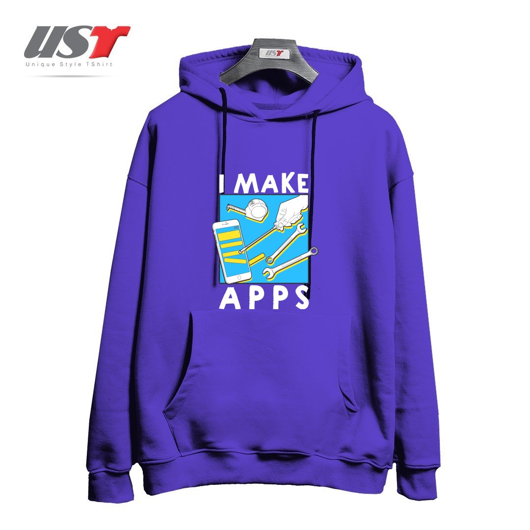 طرح THE APP GUY هودی اورسایزرنگ بنفش