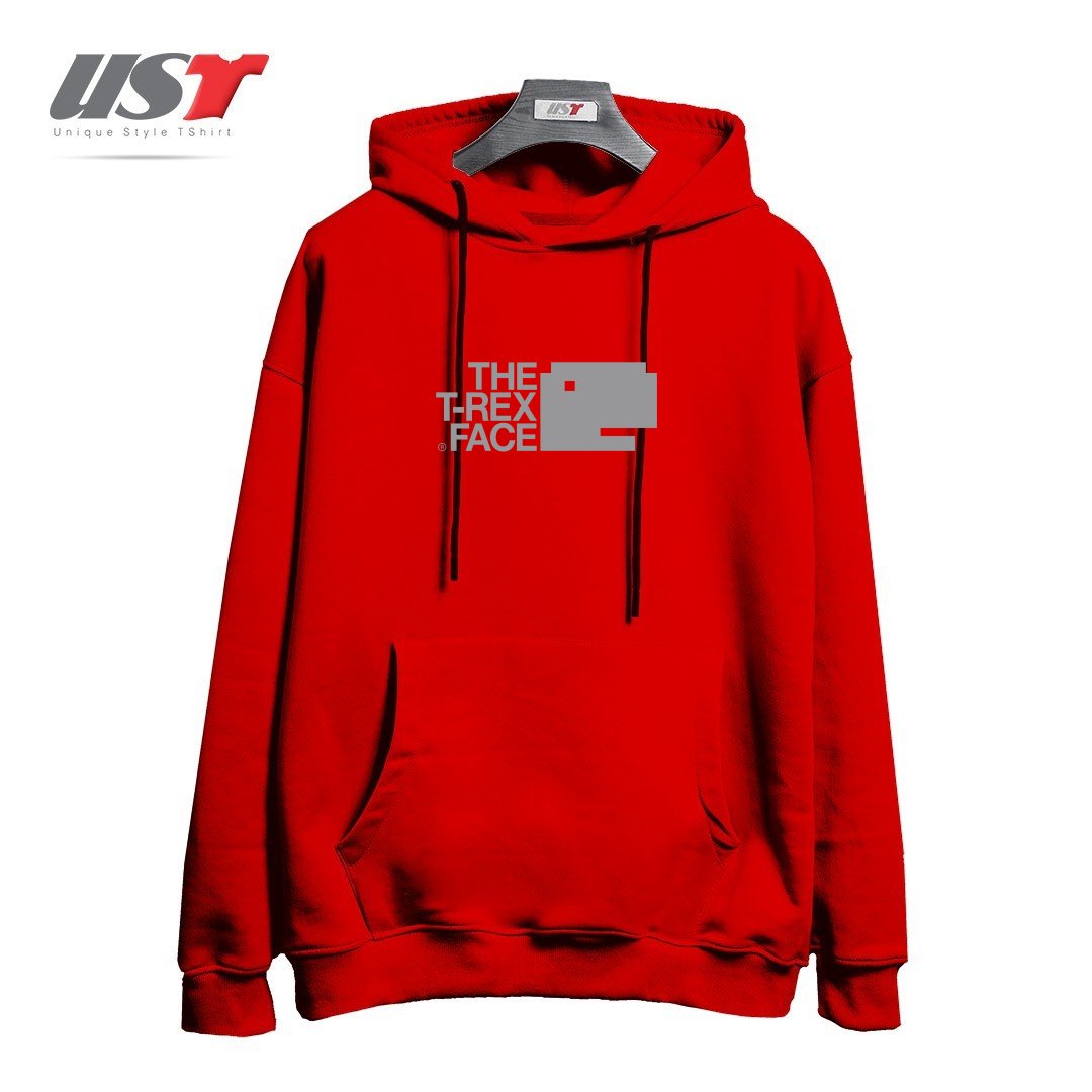 هودی اورسایز طرح THE T-REX FACE