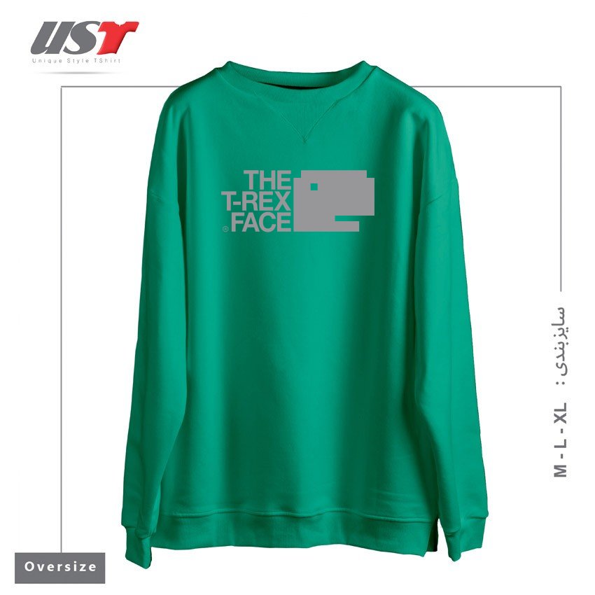 سوییشرت اورسایز طرح THE T-REX FACE