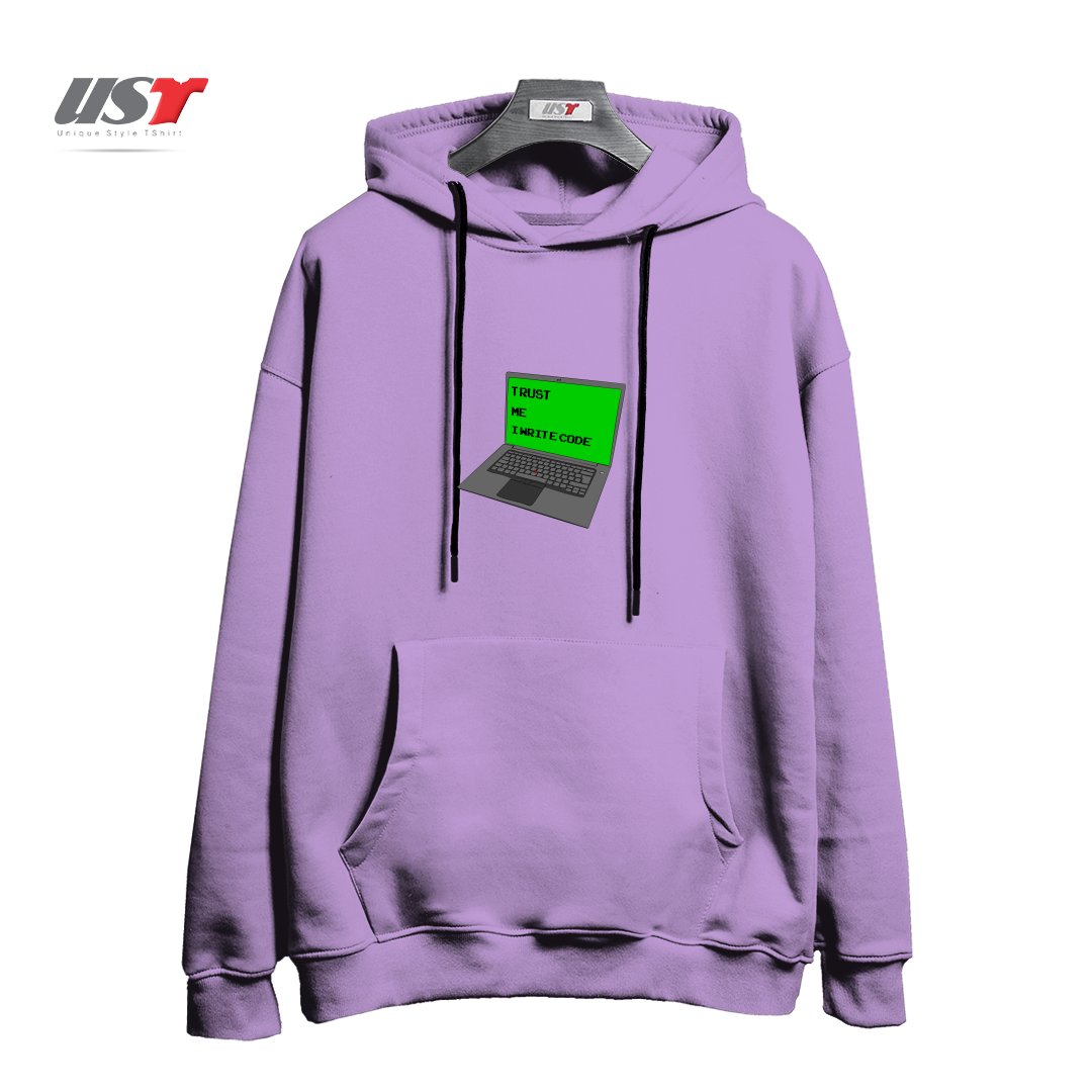 طرح TRUST ME I WRITE CODE هودی اورسایزرنگ یاسی