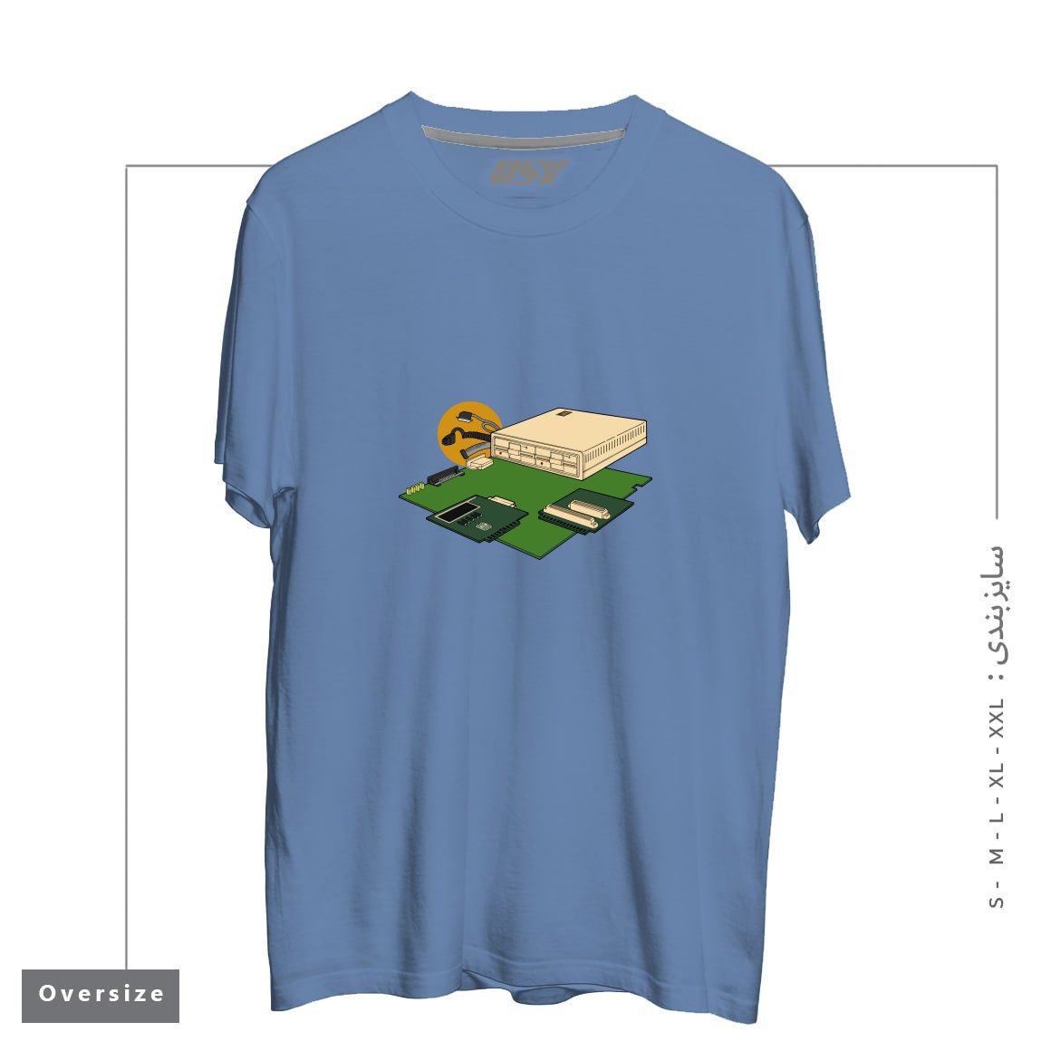 تیشرت اورسایز طرح VINTAGE COMPUTER