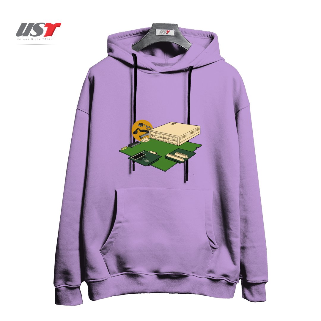 طرح VINTAGE COMPUTER هودی اورسایزرنگ یاسی