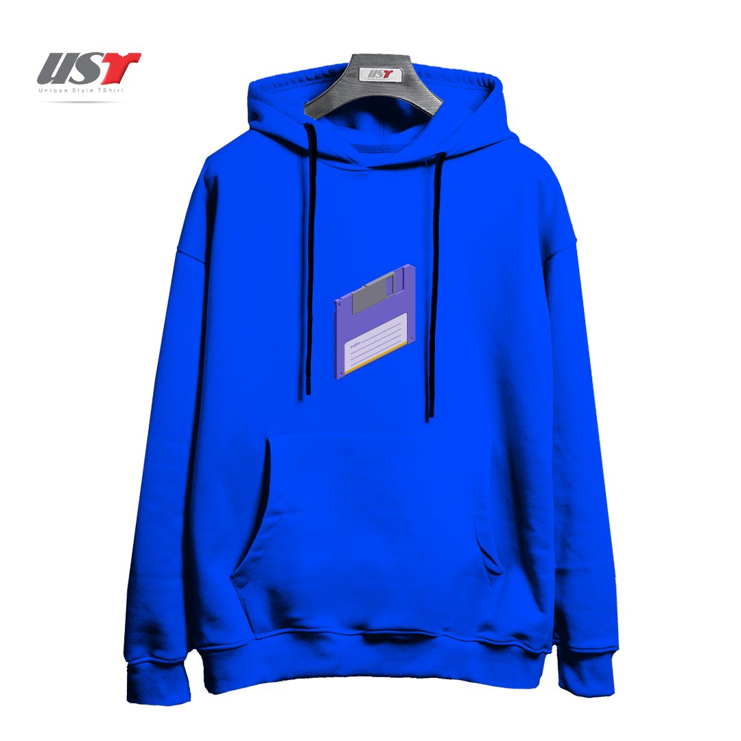 هودی اورسایز طرح VINTAGE FLOPPY DISK PIXEL ART