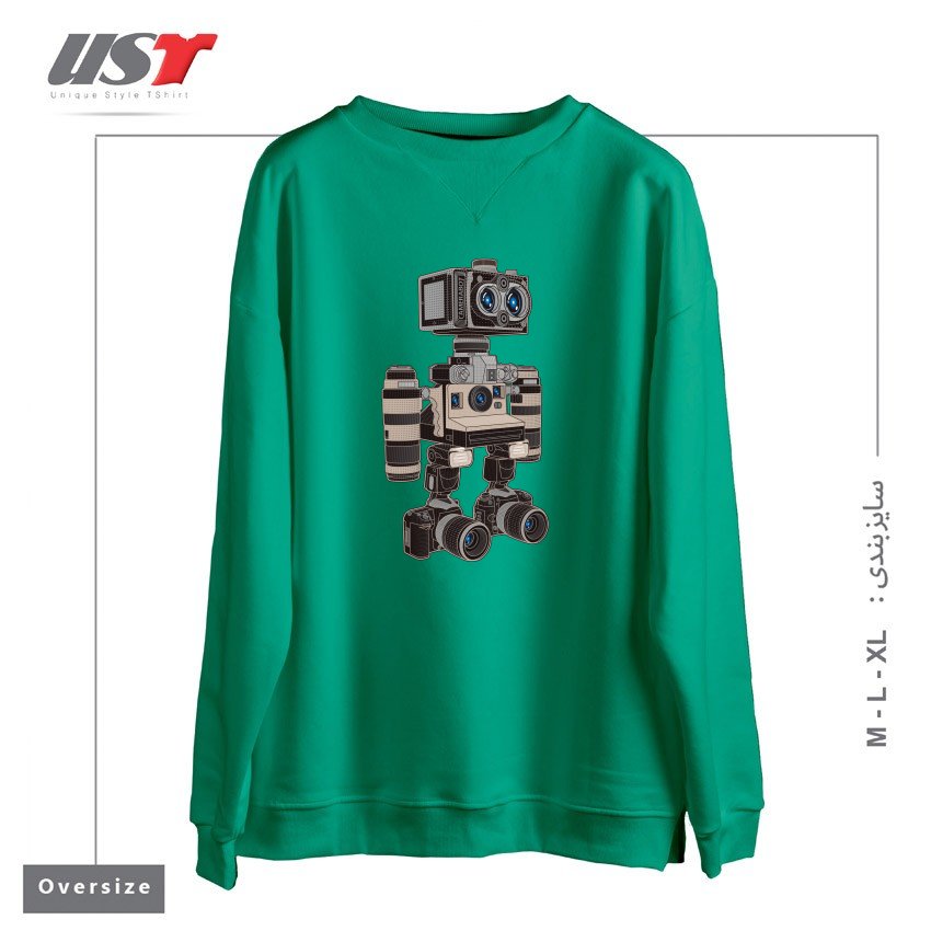 سوییشرت اورسایز طرح CAMERA BOT 6000