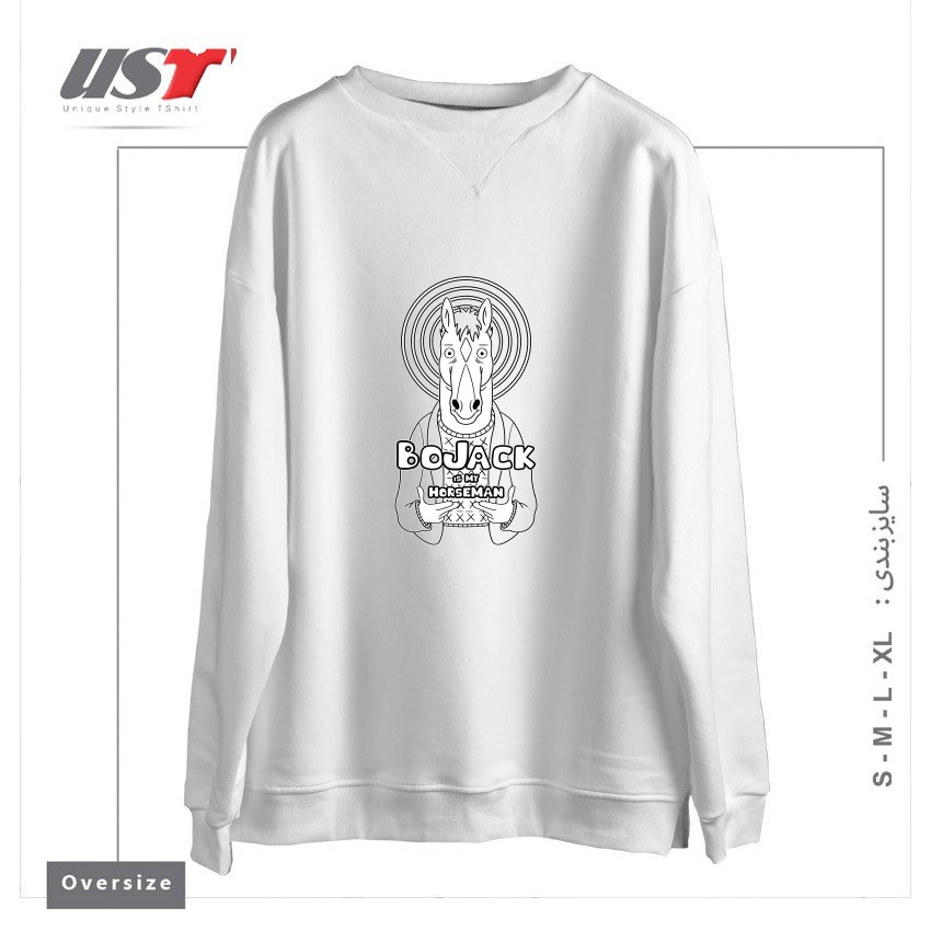 سوییشرت اورسایز طرح HORSEMAN
