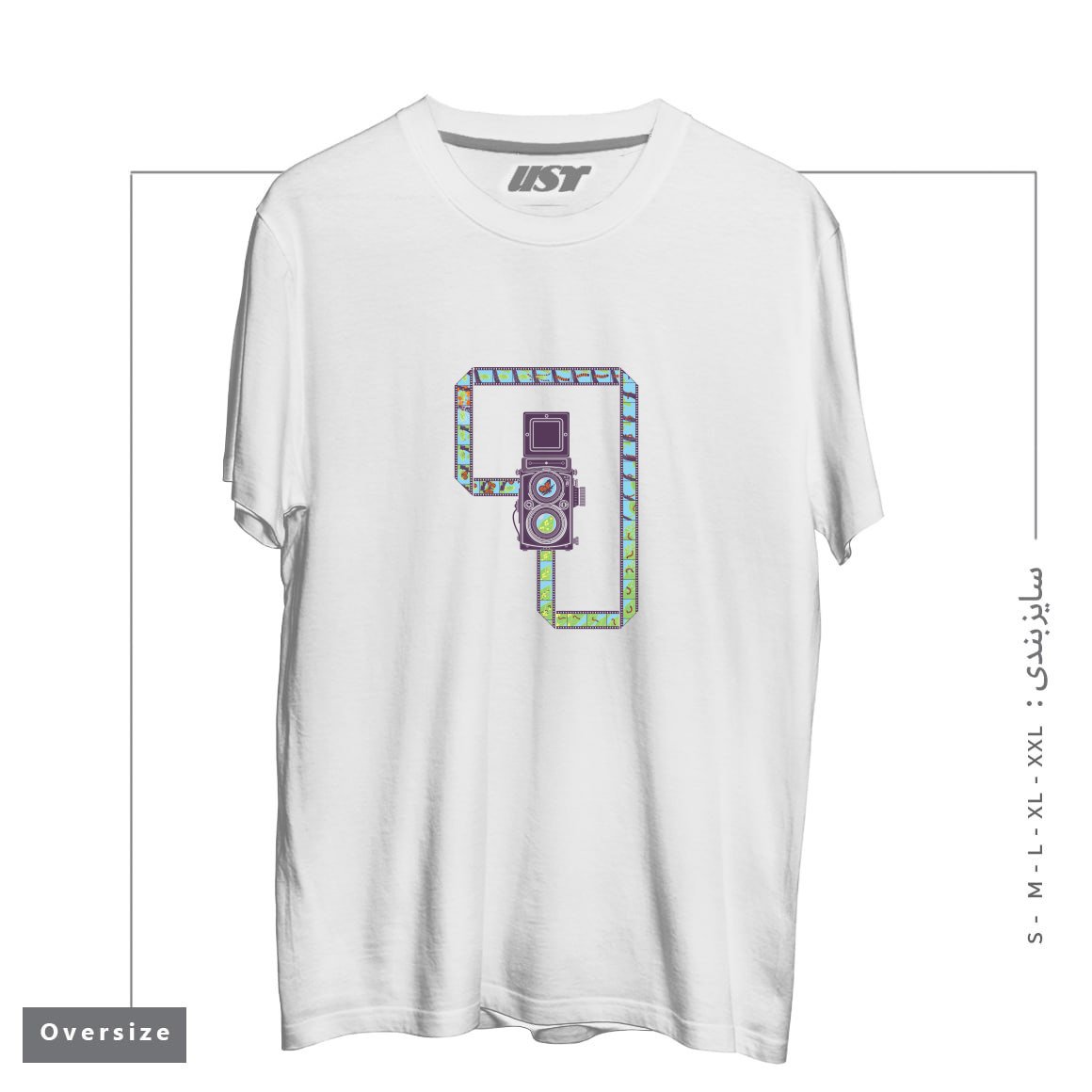 تیشرت اورسایز طرح CAMERA1