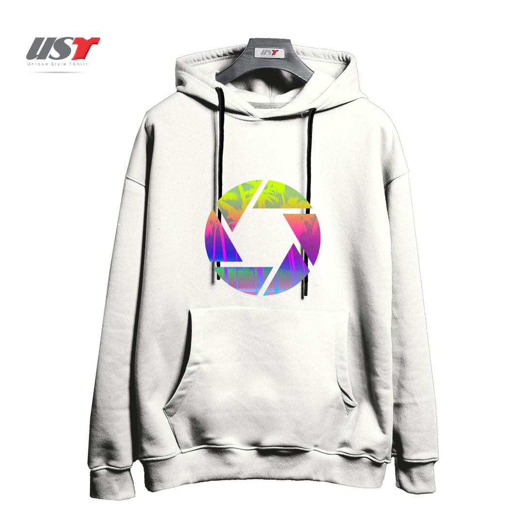 طرح CAPTURE THE SUMMER هودی اورسایزرنگ سفید