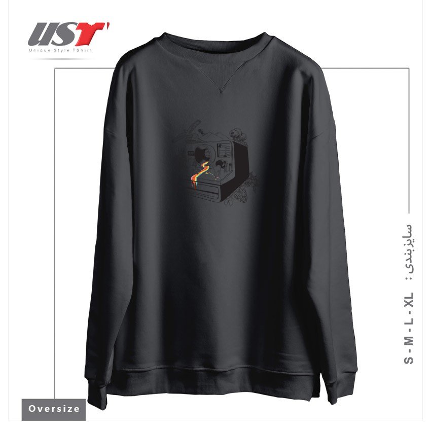 سوییشرت اورسایز طرح CAPTURED NOSTALGIA