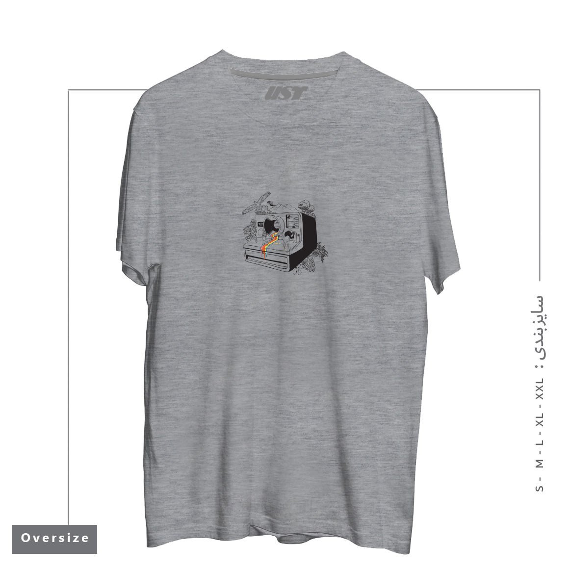 تیشرت اورسایز طرح CAPTURED NOSTALGIA