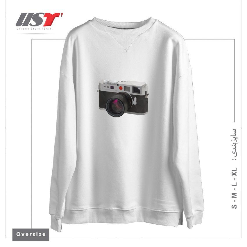 سوییشرت اورسایز طرح LEICA M9 CAMERA POLYGON ART