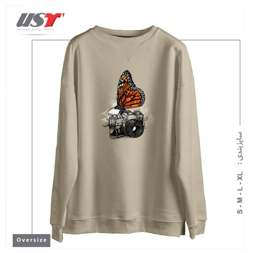 سوییشرت اورسایز طرح NATURE PHOTOGRAPHY