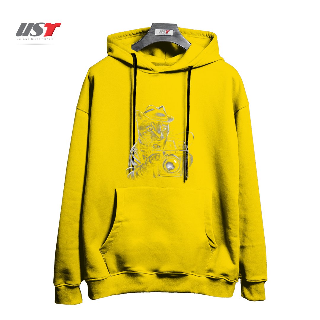 هودی اورسایز طرح PAPARAZZI KITTEN