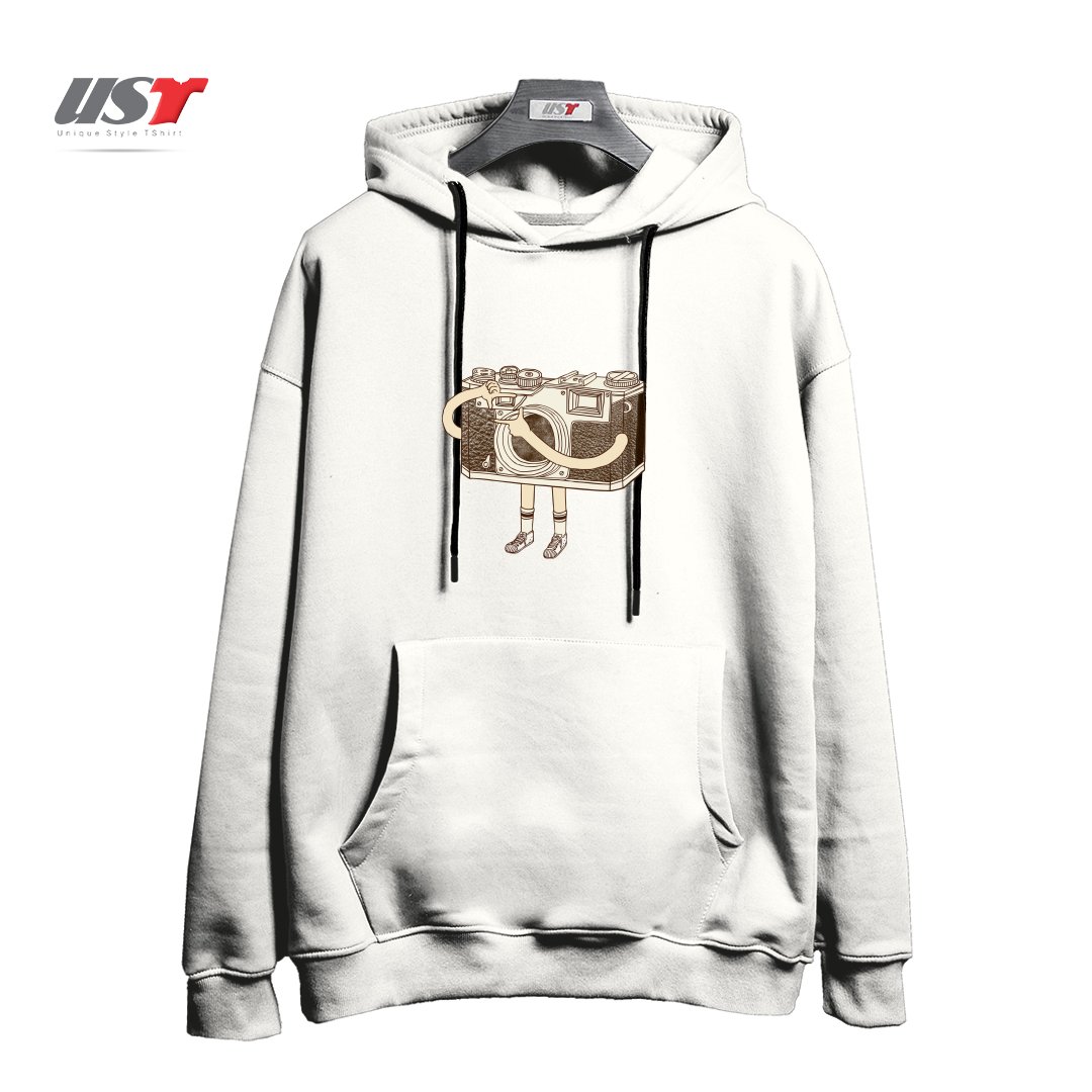 طرح PHOTOGRAPHER هودی اورسایزرنگ سفید