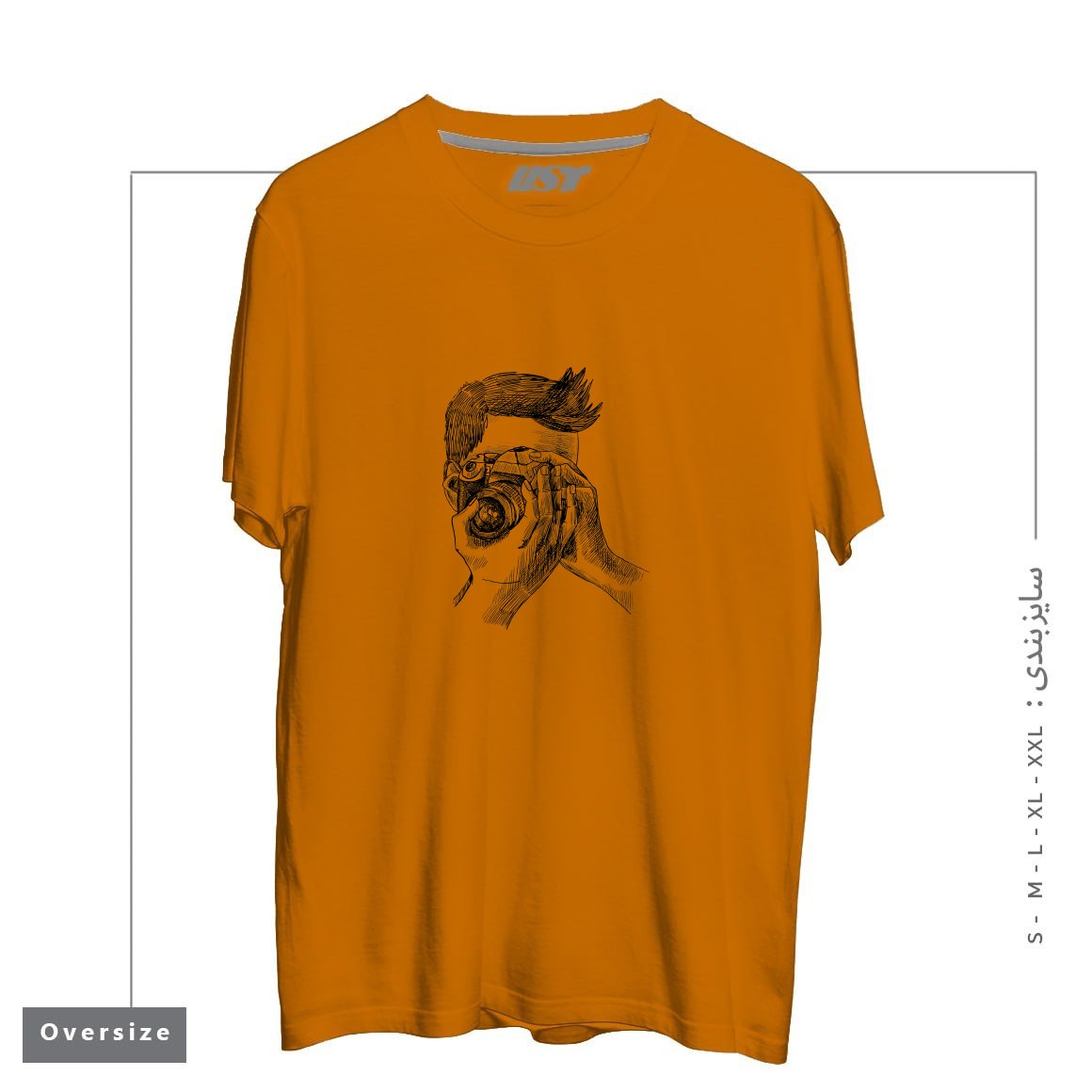 طرح PHOTOGRAPHER2 تیشرت اورسایزرنگ پرتغالی