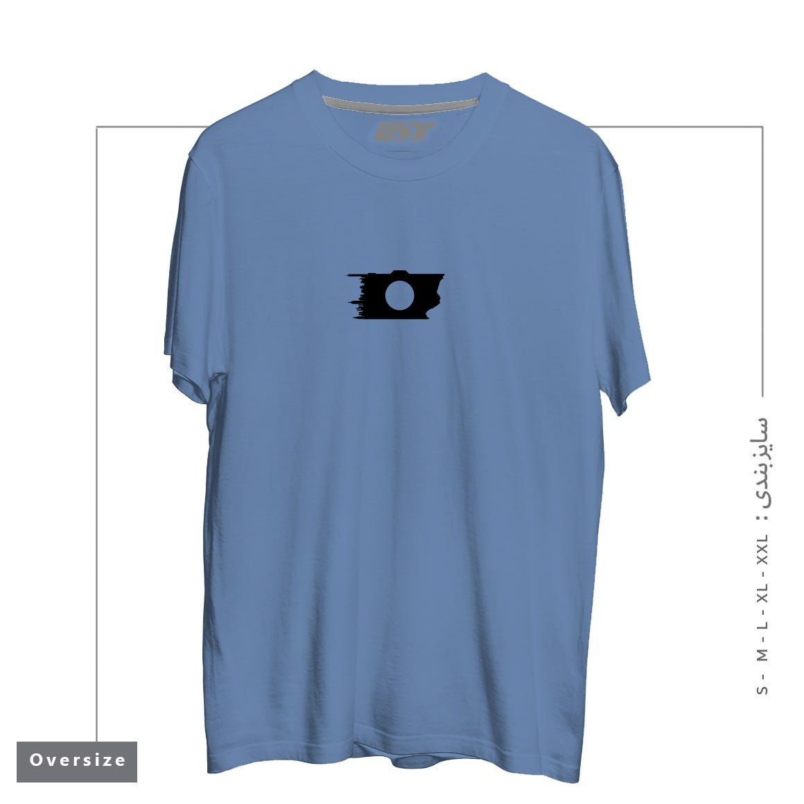 طرح PHOTOGRAPHER4 تیشرت اورسایزرنگ آبی نفتی