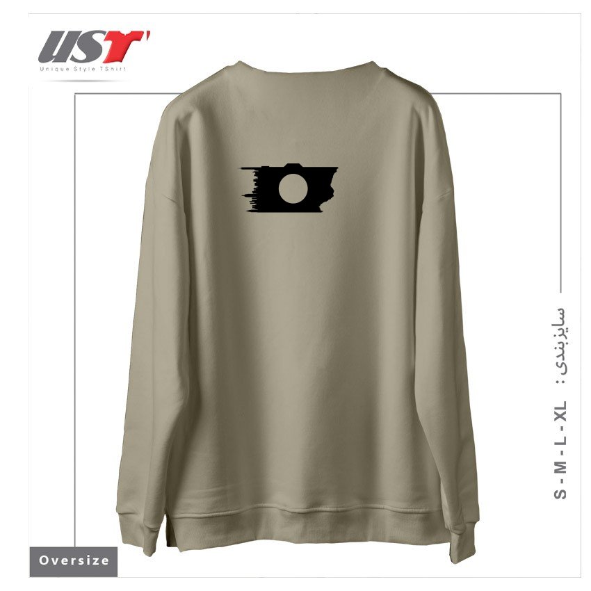 طرح PHOTOGRAPHER4 سوییشرت اورسایزرنگ نخودی