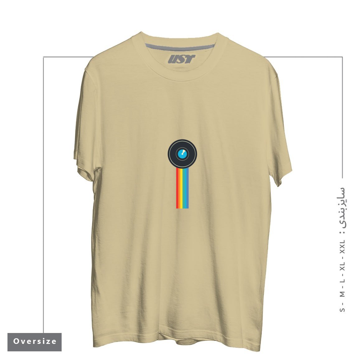 تیشرت اورسایز طرح POLAROID