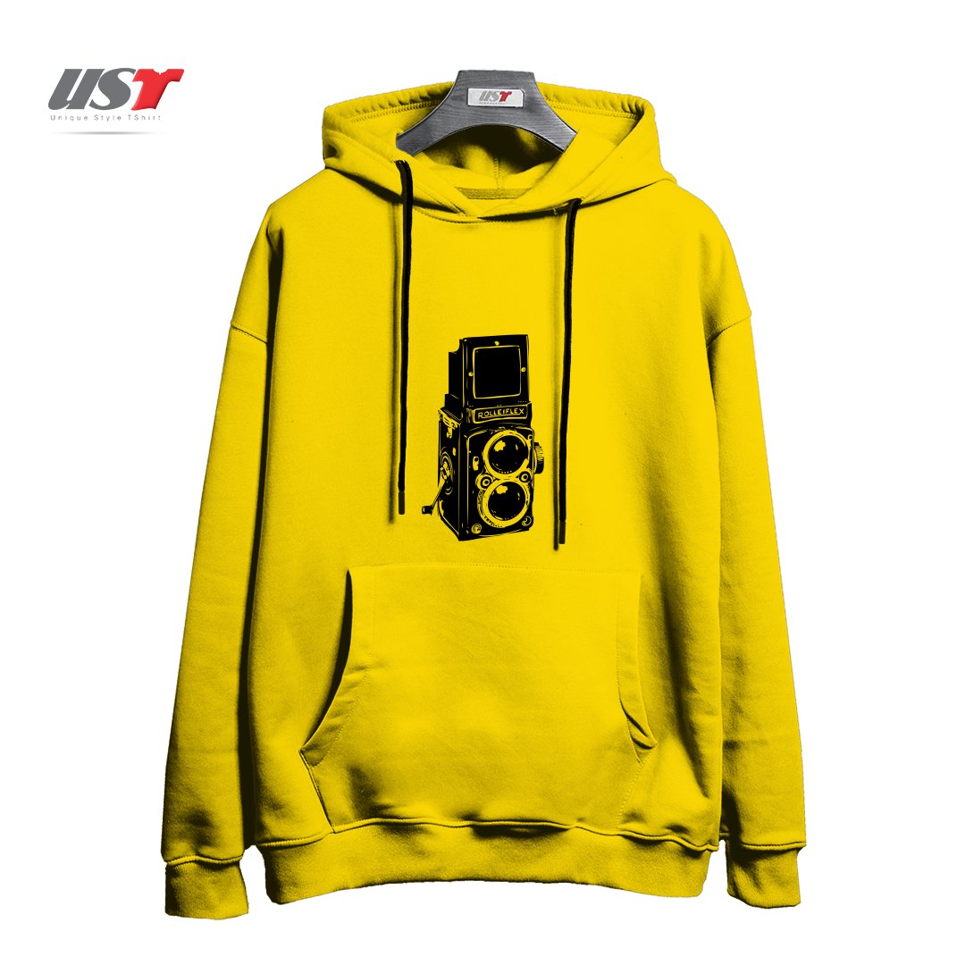 طرح ROLLEIFLEX ILLUSTRATION هودی اورسایزرنگ زرد