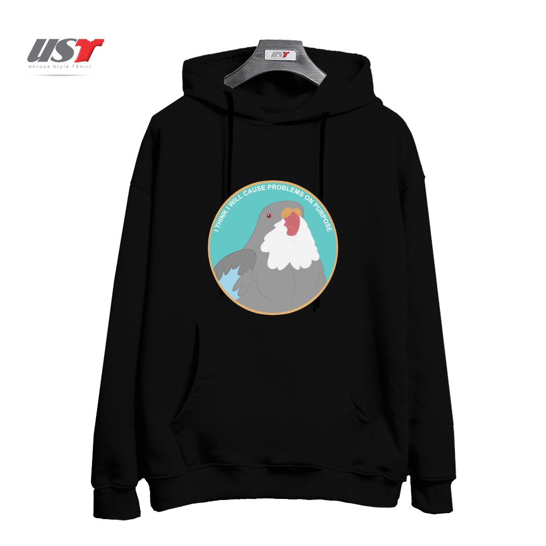 هودی اورسایز طرح I THINK I WILL CAUSE PROBLEMS ON PURPOSE