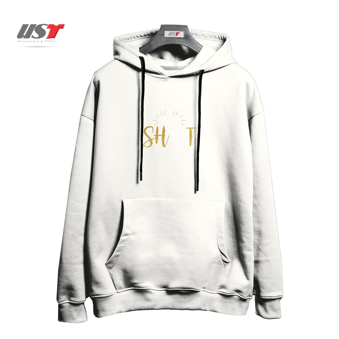 طرح TAKE A SHOT هودی اورسایزرنگ سفید