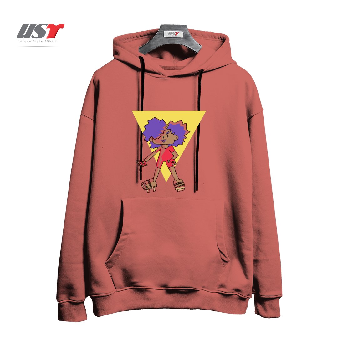 طرح DEBRA 'THUNDER' WATKINS هودی اورسایزرنگ آجری