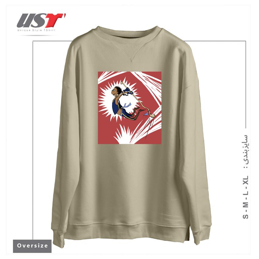 سوییشرت اورسایز طرح DOPE MONK STUFF