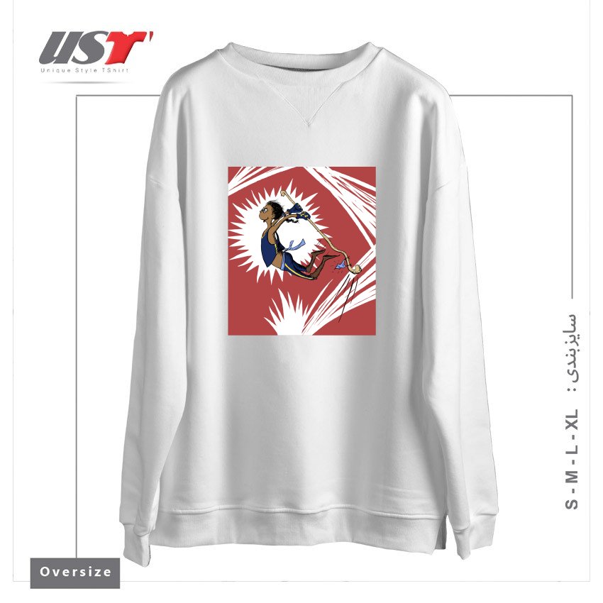 سوییشرت اورسایز طرح DOPE MONK STUFF